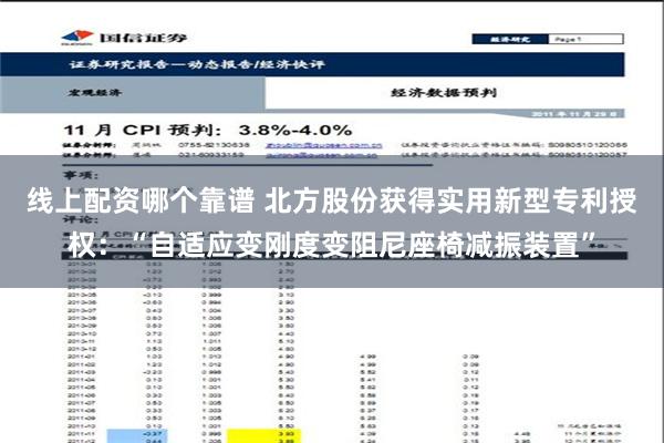 线上配资哪个靠谱 北方股份获得实用新型专利授权：“自适应变刚度变阻尼座椅减振装置”